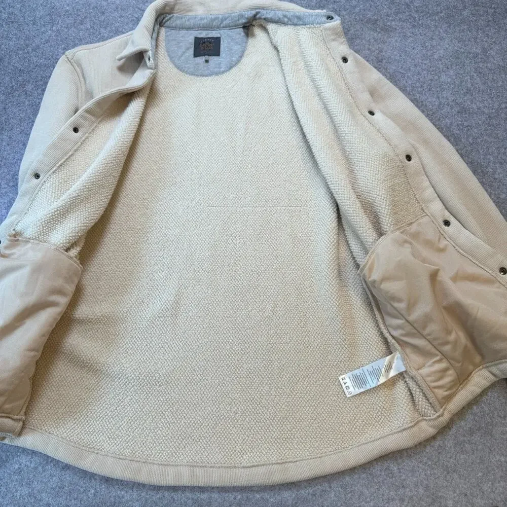Copper & Oak Mens Tan Corduroy Sherpa Lined Shirt Jacket L Khaki 1735715